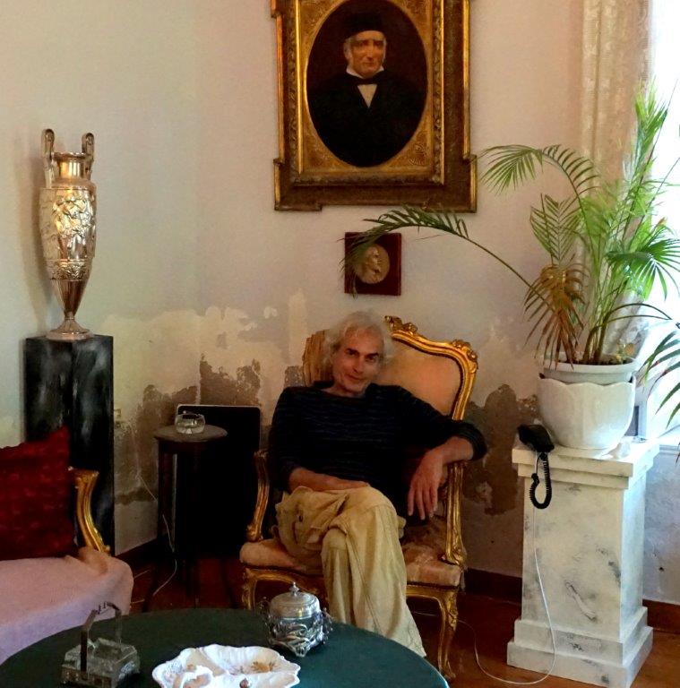 Antonis in his villa in Syros