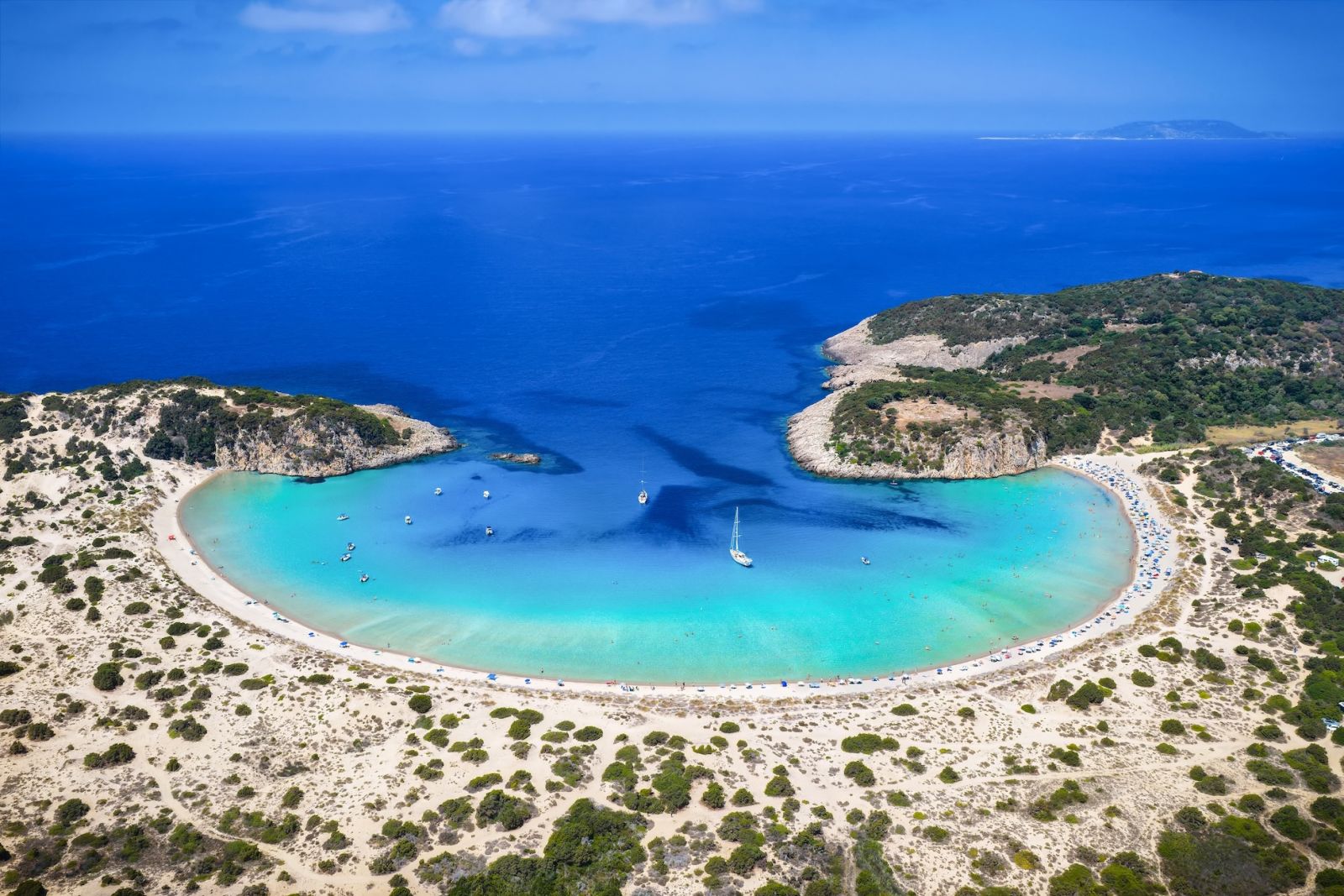 Voidokilia Beach in Peloponnese Greece