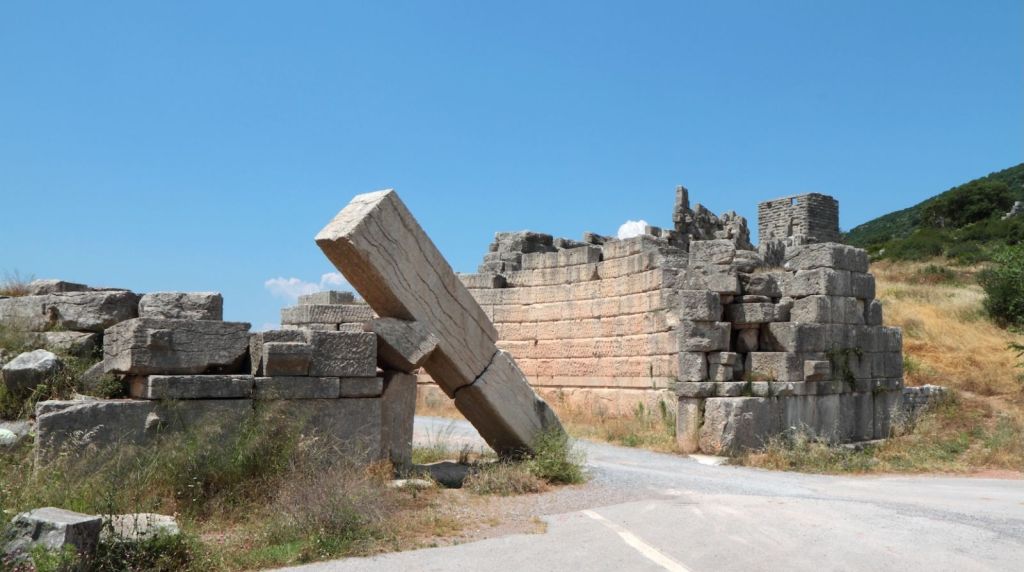Arcadian Gate at the archaeological site of Ancient Messene in the Peloponnese, Greece