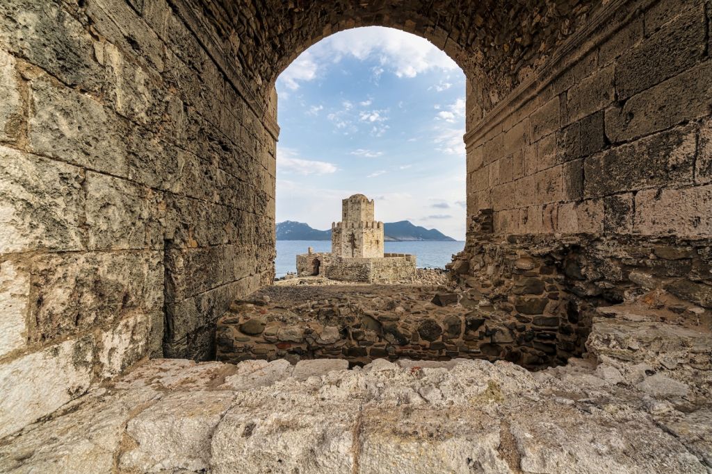 Methoni Fortress in Peloponnese Greece