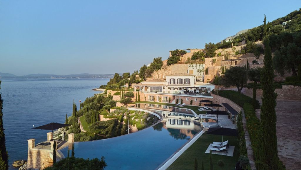 Corfu FFF villa pool with sea view