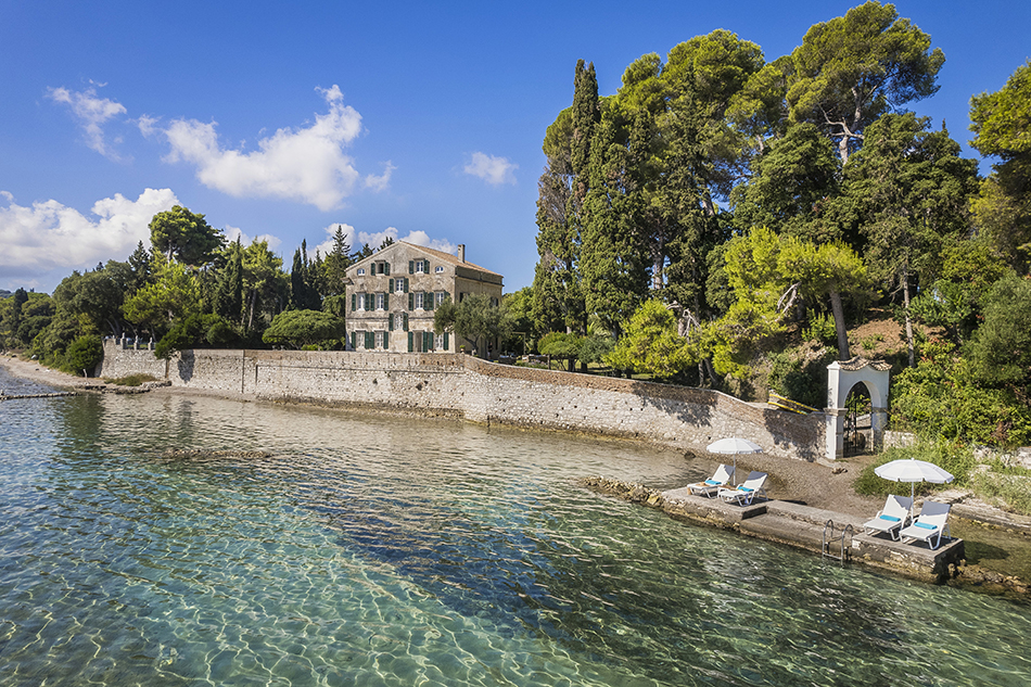 Corfu Durrell villa seen from the sea