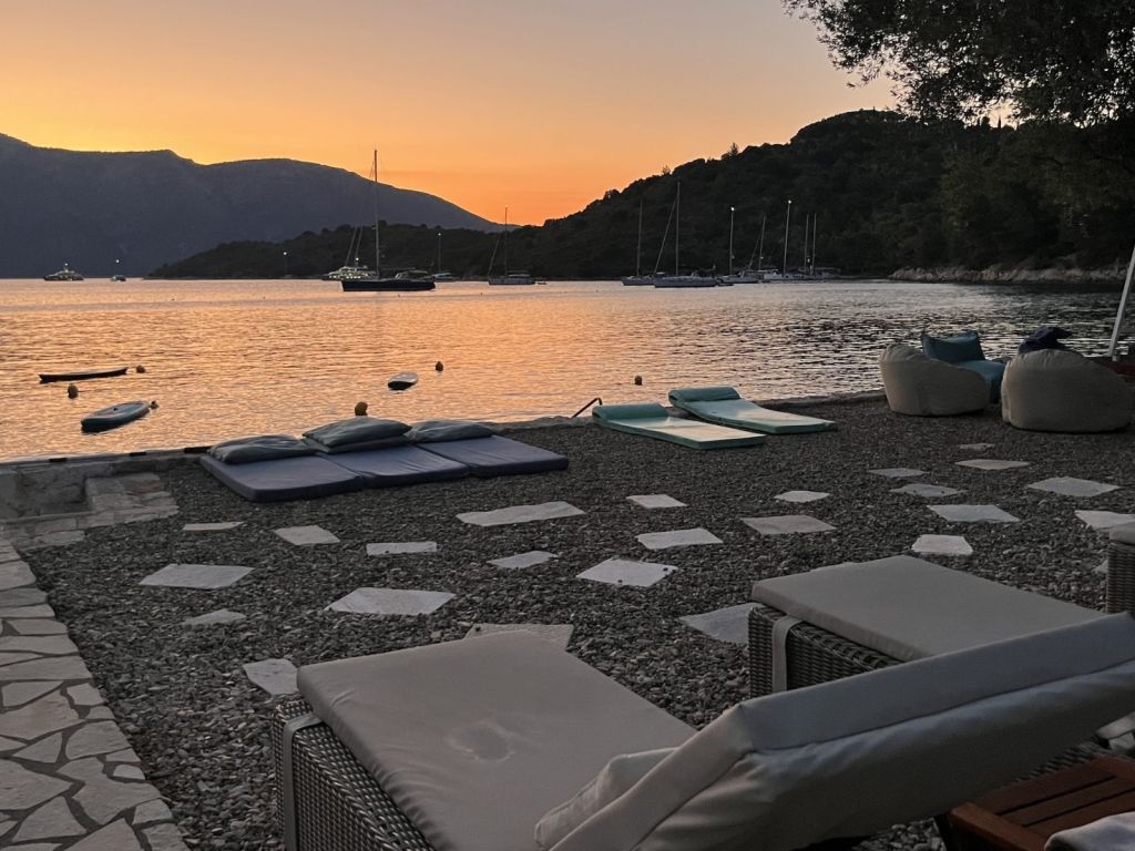 Ithaca Skinos villa sea sunset