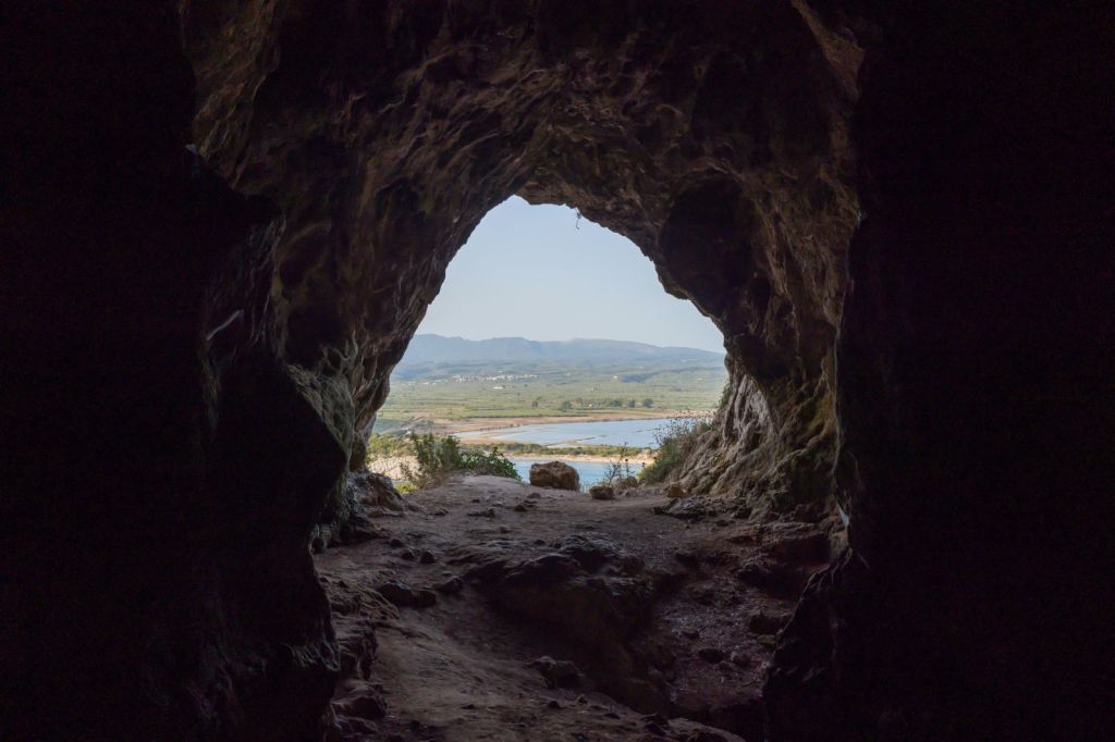 Nestor's Cave above Navarino Bay, Pylos