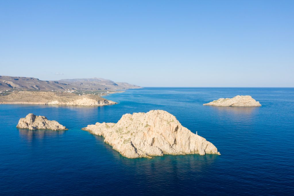 Rocky islets off the coast of Crete near Gramvousa